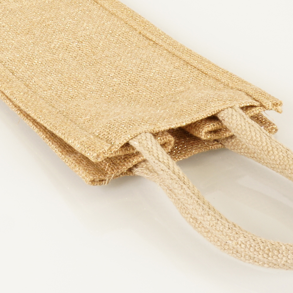 Flaschentasche aus Jute für Einzelflasche zum Bedrucken