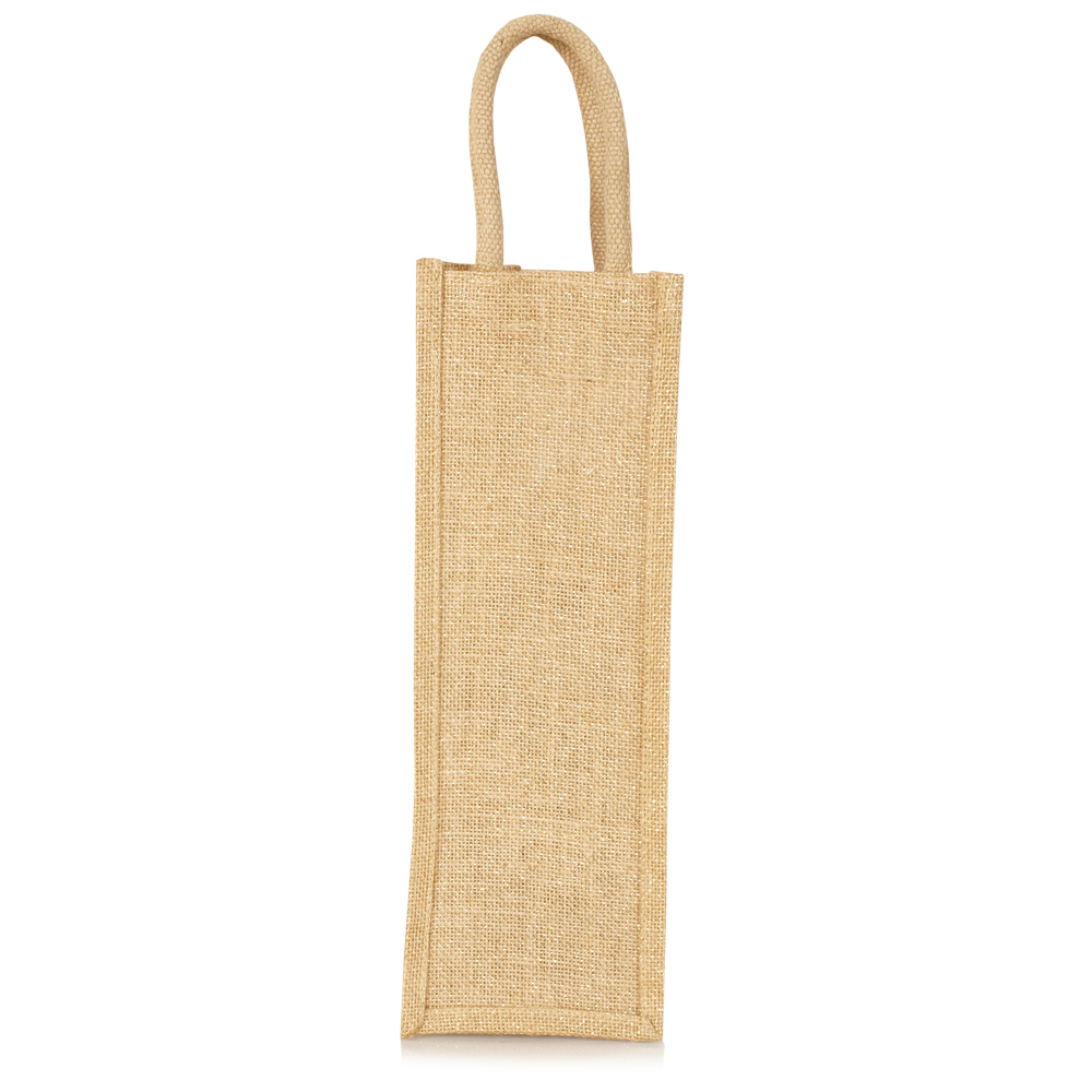 Flaschentasche aus Jute für Einzelflasche zum Bedrucken