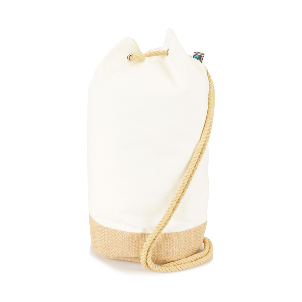 Matchsack zum Bedrucken aus Fairtrade Natur Canvas und Jute