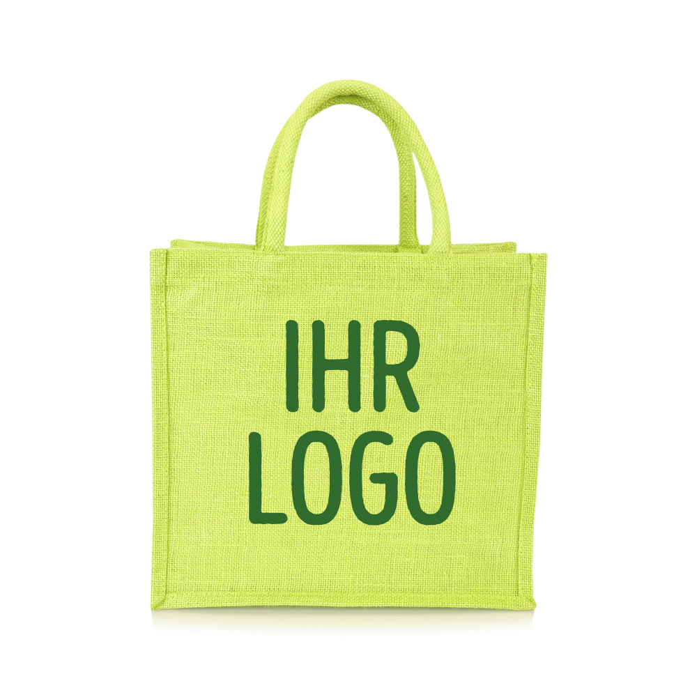 Jutetasche-klein-gefärbt-hellgrün-zum-Bedrucken-mit-Kundenlogo-vom-Produzenten