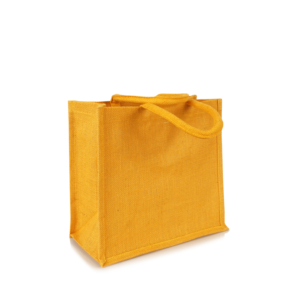 Jutetasche-Tragetasche-klein-orange-für-Werbedruck-als-Werbung-Gewerbekunden