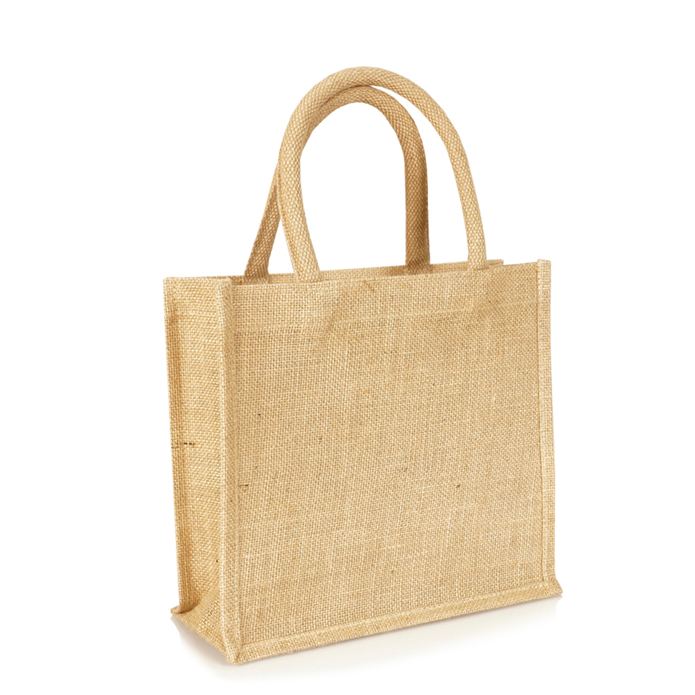 Kleine Jutetasche-und-Täschchen-in-Natur-für-Werbedruck-Perspektive