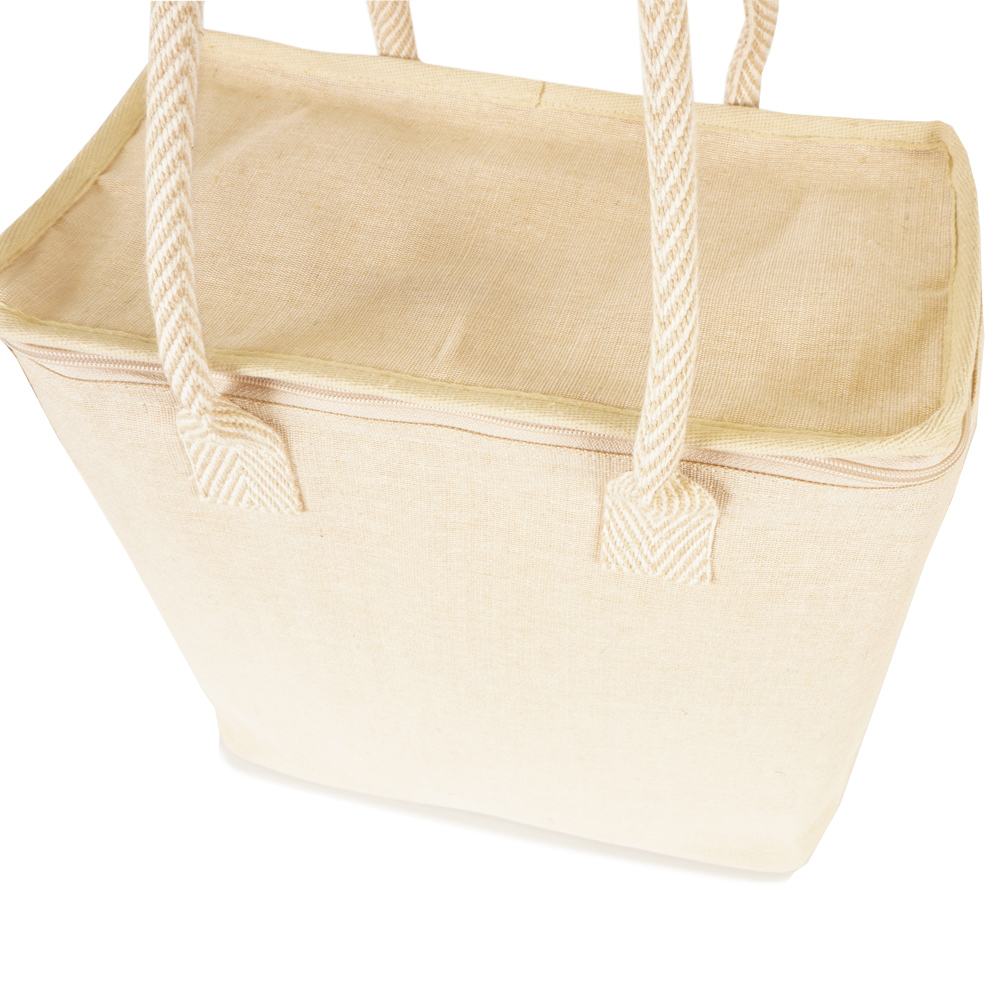 Jutetasche-Kühltasche-Juco-in-Natur-zum-Bedrucken-als-Werbung-Draufsicht